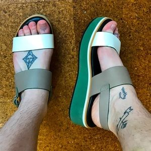 Riva Spanish made leather platform sandals, 37